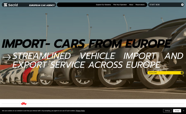 SECRID CARS: Desarrollo web en Wix Studio para Secrid Cars, un sitio especializado en la presentación y comercialización de vehículos importados, de alta gama y por encargo, dirigido al mercado europeo. El proyecto combina un diseño limpio, navegación clara y estructura modular basada en CMS, ideal para gestionar catálogos de coches en constante rotación.

Incluye fichas de producto optimizadas, estructura responsive, llamadas a la acción integradas y conexión directa con WhatsApp y redes sociales. El sitio está preparado para posicionar en búsquedas como “vehículos importados desde Europa”, “compra de coches por encargo” o “plataforma online de autos premium”.