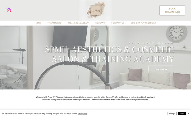 By Amey LTD: We designed a salon website, with booking functionalities. She wanted a clean, easy to navigate website to increase bookings and showcase her work. 