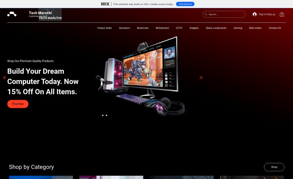 Tech Maruthi: Tech Maruthi is an ecommerce website offering Computer & Computer accessories, We have created multiple category pages, a home page showcasing all the products & services. 