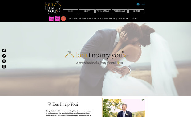 KenIMarryYou: Professional Marraige Site - Built in 10 days - $1,000

Ken needed a professional and polished website for I Marry You, his wedding officiant business. He wanted a site that clearly showcased his services, pricing, and availability while maintaining a warm and inviting feel for couples looking to book an officiant.

What We Did: We designed and developed a website that highlights Ken’s experience and services in a visually appealing and easy-to-navigate format. We included essential features such as a booking form, testimonials, and service details to streamline the client inquiry process. Additionally, we optimized the site for SEO to help potential clients find I Marry You more easily. The final result is a professional and engaging platform that enhances Ken’s online presence and helps attract more couples.