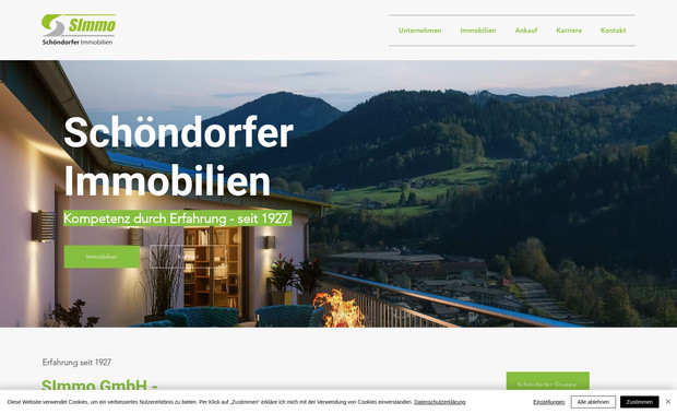 SImmo GmbH : 4 Corporate Websites für inhabergeführte Unternehmensgruppe