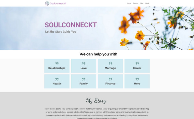 Soulconnekt: Soulconnekt’s website conveys a warm, mystical aesthetic that aligns with its focus on astrology, tarot, numerology, reiki, and vaastu. The clean layout and clear service breakdown make booking intuitive, while the soft tone of messaging emphasizes healing, awareness, and personal connection. Its design blends accessibility with spiritual depth, creating a welcoming experience for seekers.