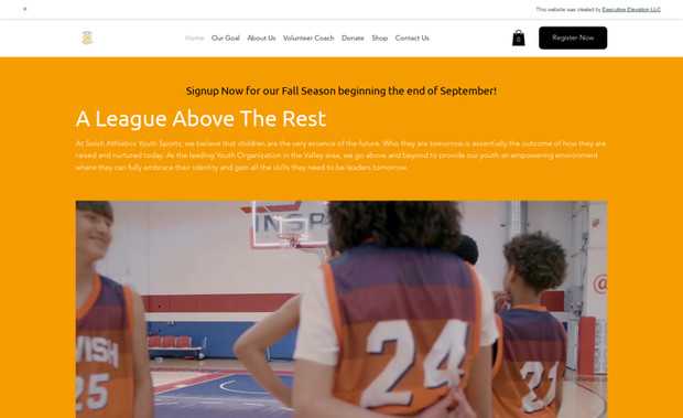 Swish Youth Athletic: Website Creation