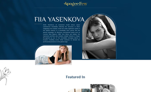 Apogee Few: This is my client Simon's project. My responsibility was to ensure the website is responsive across all devices and to optimize it for fast loading on mobile devices.