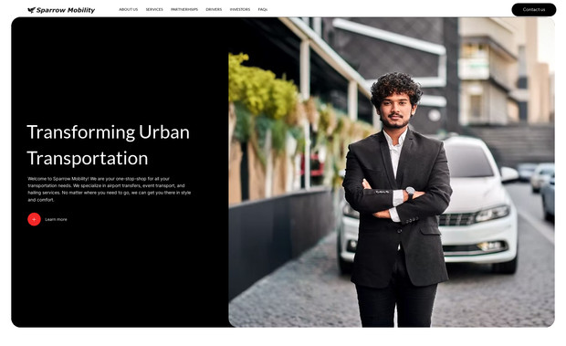 Sparrow Mobility: For the Sparrow Mobility website, we are creating a seamless, user-friendly platform that reflects the convenience and reliability of their taxi service in Chennai. The design will focus on easy navigation for booking rides, showcasing available services, and providing real-time updates. With a clean layout, quick access to key information, and optimized mobile experience, the website will ensure customers have a hassle-free interaction from booking to reaching their destination.