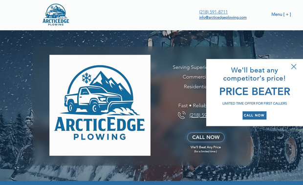 ArticEdge Plowing - (Contractor): • Advanced Website Design
• Contractor - Plowing
• Brand Design
• Website Design
• Wrote Site Copy
• SEO
