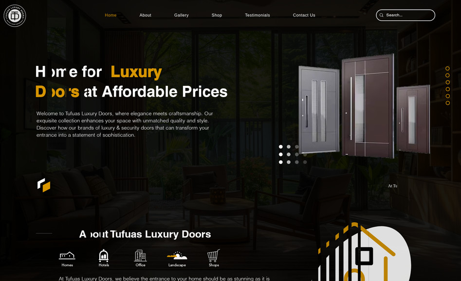 Tufuas Luxury Doors: An eCommerce website
