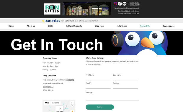 Ron Upfield Ltd: After this company's WordPress site crashed, they wanted to go for a fresh new look with a website that was easy for them to maintain.  They are delighted!  After being live for 3 days they are already getting new enquiries through the site.