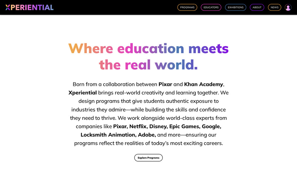 Xperiential: Built in Wix Studio, this project was a big one. These professional storytellers from Pixar offer a world-class course for youth and adults alike. From livestreams to team management, paid memberships to storytelling magic—we brought it all together with care and precision. Collaborating with an incredible team, including Pixar’s Tony DeRose, was a true highlight.