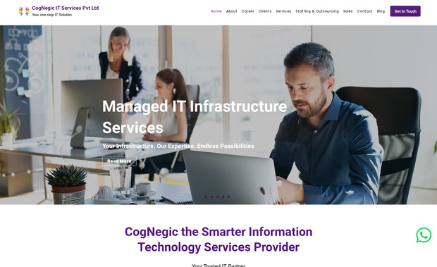CogNegic – Managed IT Services & Digital Infrastructure Solutions: Blumdata developed a fully customized Wix website for CogNegic, a leading IT solutions provider focused on delivering scalable, secure, and efficient technology services for modern businesses. The site — https://www.cognegic.in.net/ — effectively presents CogNegic’s wide range of professional offerings, including Managed IT Infrastructure Services, IT Consulting, Data & IT Security, Cloud & Software Solutions, Web Services, and Staffing & Outsourcing, enabling enterprises to streamline their operations and accelerate digital transformation with confidence. The website design emphasizes clarity, professionalism, and user experience, making complex technology solutions accessible and engaging for diverse audiences. With intuitive navigation and responsive layout, visitors can easily explore services, discover how CogNegic’s certified ISO 9001:2015 & ISO 27001:2013 expertise ensures quality and security, and connect with the team for tailored support. The integration of strategic content placement and visual elements strengthens brand credibility while supporting SEO visibility and user engagement. This project showcases Blumdata’s ability to craft polished, conversion-focused Wix websites that reflect a client’s core capabilities, enhance digital presence, and foster meaningful interactions, helping CogNegic reach new business opportunities in an increasingly competitive IT landscape