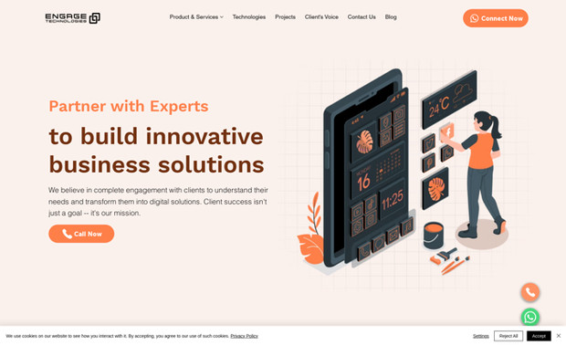 Engage Technologies: Design this aesthetic website from scratch.
Starting from Low & High Fidelity Design in FIGMA to converting it to Live Website in WIX Studio