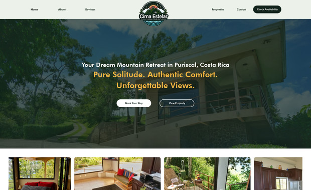 Cima Estelar, Stellar Heights: I redesigned the complete website for Cima Estelar, Stellar Heights, giving it a fresh, professional, and modern look. The original website was outdated and lacked proper navigation. I reorganized the content and added separate pages for About Us, Reviews, and Properties to enhance user experience. For the properties section, I integrated a Content Management System (CMS), making it easier to update and manage listings. While the properties are linked to external booking sites, I included a contact form to capture customer leads. Additionally, I refreshed the design with new images provided by the client to better represent the property’s premium features.