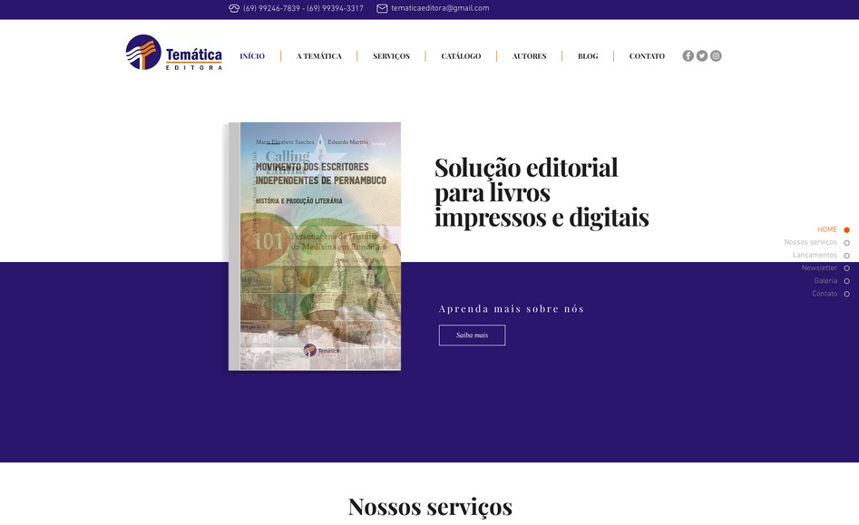 Tematicaeditora: Wix website redesign
