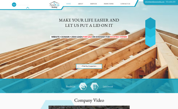 Norco Roofing (Advanced Emergency SEO Tactics): In order to make this roofing company website stand out, we utilized SEO navigation keywords in the emergency hail damage section. Our integration of SEO tactics is sure to increase customer traffic.