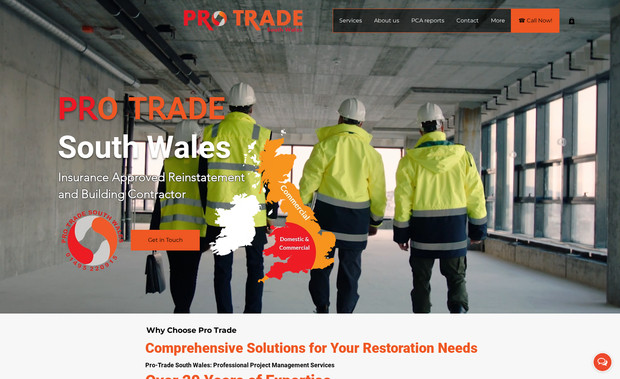 Pro Trade South Wales: Full web design 