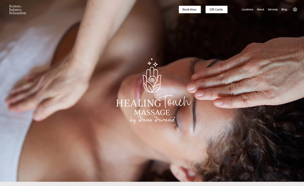 Healing Touch Massage: Semi-custom WIX Studio web design.