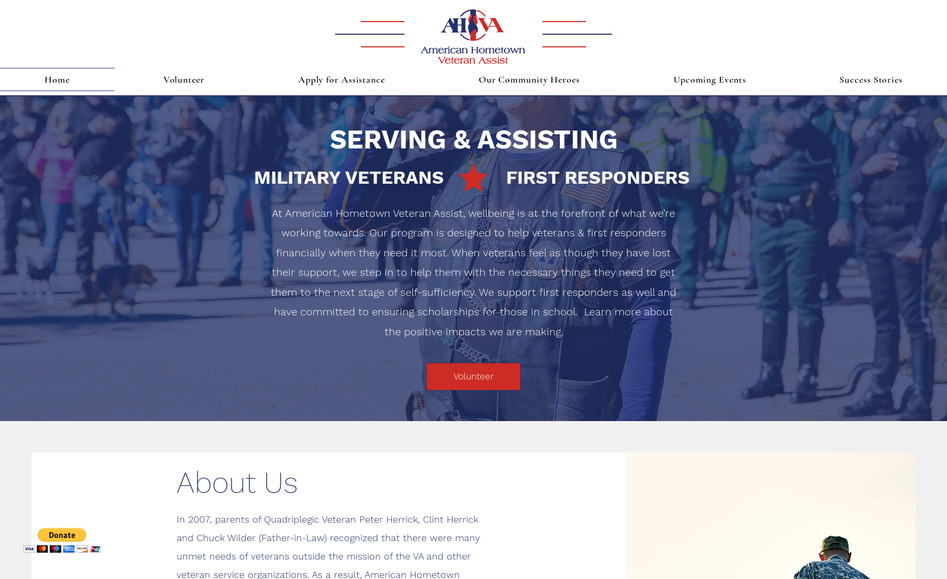 Website Redesign and SEO - American Hometown Veteran Assistance: 6 page website redesign and SEO