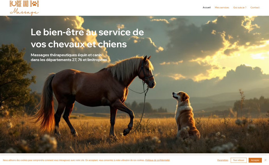 Horse & Dog Massage: Création site internet