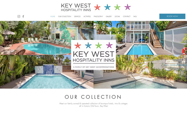 Key West Hospitality Inns: Advanced Website for a local hotel chain in Florida.