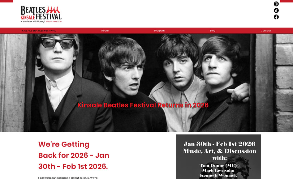 Kinsale Beatles Fest: Site Design