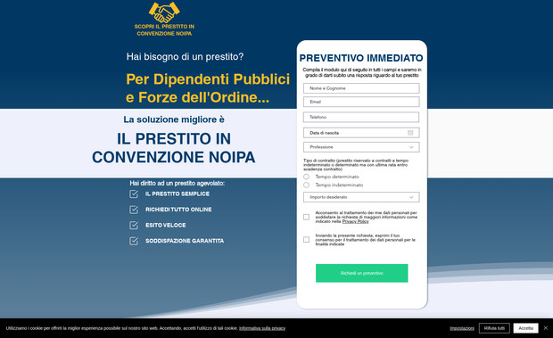Dipendenti statali: Landing Page