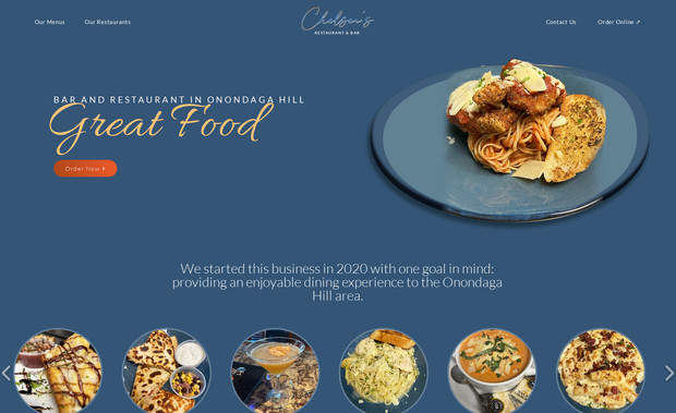 Restaurant & Bar Website: This was a warm and cozy website design for a bar and restaurant in NY.