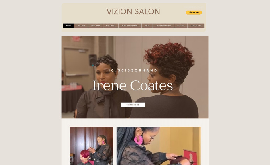 Vizion Hair Salon: For Vizion Hair Salon, we designed a modern and inviting website that reflects their commitment to providing top-notch hair and makeup services. The site features an easy-to-navigate layout that showcases their range of offerings, including precision cutting, professional coloring, and airbrush makeup applications. We ensured that the website is fully optimized for mobile devices and includes robust SEO strategies to enhance visibility.

The salon caters to various needs, from everyday beauty services to on-location support for events such as weddings and fashion shows. With a talented team of stylists dedicated to creating a comfortable and enjoyable experience, the website effectively communicates the salon's expertise and welcoming atmosphere, making it a premier destination for clients looking to elevate their look.