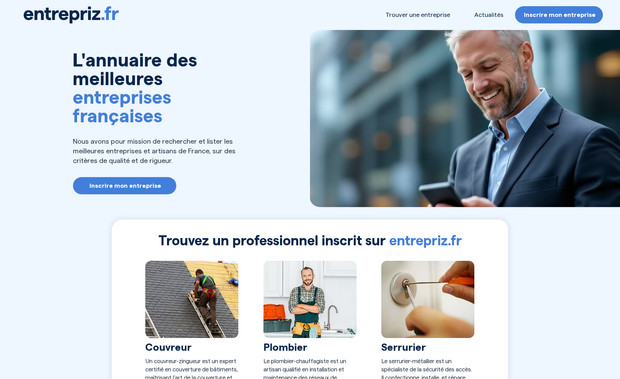 Entrepriz.fr: L'annuaire des meilleures entreprises et artisans.