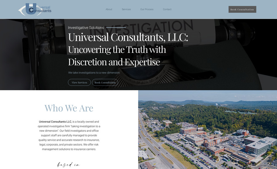 UniversalConsultants: Logo Revamp, Wix Standard Website + Brand Identity