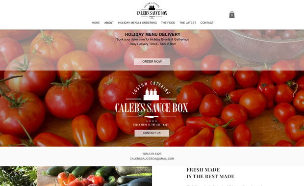 Calebs Sauce Box: Created Website.  Email and Social Media Marketing.