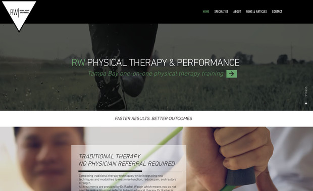 Rw Physical Therapy: New website created for Physical Therapist in Tampa, FL