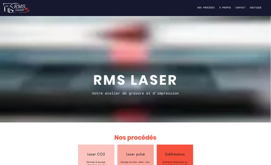 RMS Laser: Création de site internet