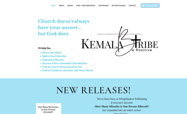 kemalatribe.ca: Responsive Writer Website Design For Kemala
