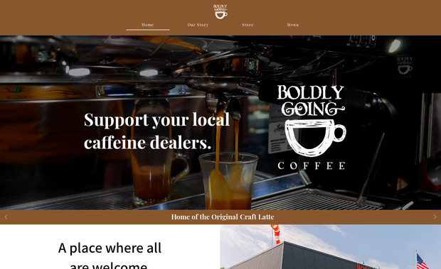 Boldly Going: Designed & Built the custom menu section for Boldly Going Coffee, to help them launch their online catalogue for their visitors to find the latest prices and products, and also purchase their tumblers.