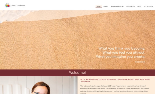 Mind Cultivation: New site built on Wix studio