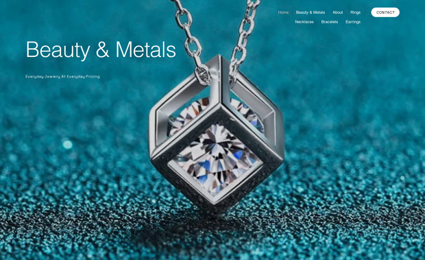 Beauty And Metals: Jewelry E-commerce Website 