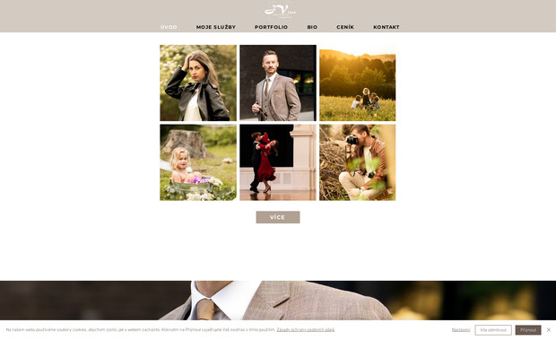 Jitka Vlčková foto: New portfolio website for a photographer.