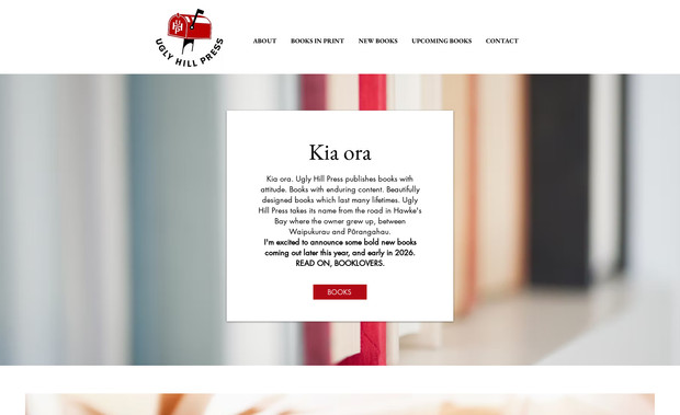 Ugly Hill Press: This was a site renovation for a NZ publisher