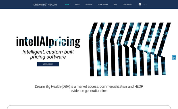 Dream Big Health: Wix Studio website.