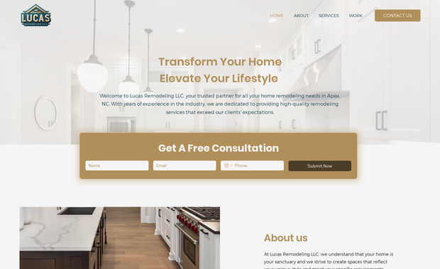 Lucas Remodeling: Home Remodeling Website