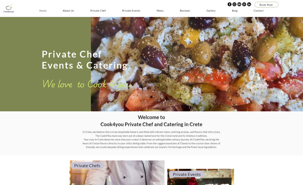Cook4You: Cook4You.gr – A High-Impact Culinary Digital Experience Engineered for Growth
• Full custom build from blank canvas
• Immersive brand storytelling architecture
• Performance-optimized visual experience
• Conversion-engineered user journey
• SEO-ready technical framework
• Scalable digital foundation

🔥 Full Project Description (Impressive / Premium Tone)
Cook4You.gr – A Digital Experience Designed to Convert

Cook4You.gr was developed as a high-impact digital presence that translates culinary creativity into a powerful online experience.

Built entirely from scratch, this project combines strategic architecture, immersive visual storytelling, and performance-driven development to position the brand with authority and sophistication.

From the first interaction, the user journey is intentionally crafted to guide visitors through services, showcase expertise, and drive booking inquiries with clarity and confidence.

What Makes This Project Stand Out

• Strategic content flow designed to increase engagement
• Visual hierarchy engineered to elevate premium perception
• Performance-focused build ensuring fast, fluid browsing
• SEO-ready infrastructure for long-term discoverability
• Conversion-oriented layout guiding users to action

This isn’t just a website — it’s a structured digital asset built to amplify brand value, strengthen positioning, and turn visitors into clients.

Cook4You now operates on a platform engineered for visibility, credibility, and measurable growth.