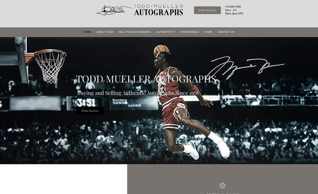 Todd Mueller Autographs: My second website for this client in the US. Full site redesign and advanced SEO.