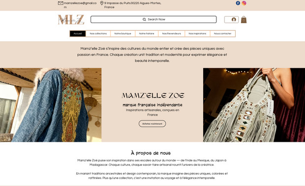 Site Mamz'elle Zoe: Website Redesign