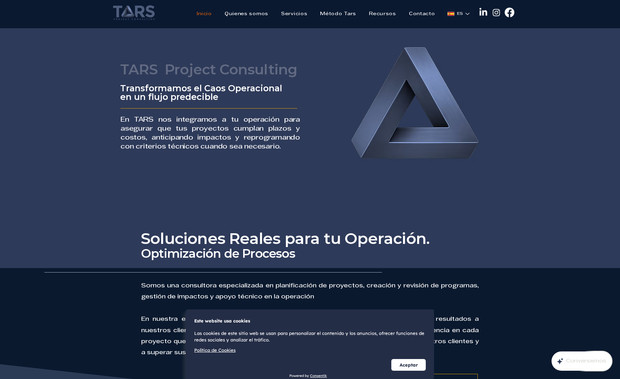 TARS Project Consulting  – Desarrollo Web Integral y Estrategia Digital: 🇪🇸 Español

TARS Consulting – Desarrollo Web Integral y Estrategia Digital

Contexto:
TARS Consulting necesitaba un socio digital completo para lanzar su presencia online, incluyendo sitio web, branding y redes sociales, con herramientas para compartir contenido técnico y documentos.

Solución:
Diseñamos y desarrollamos su sitio web en Wix, creando espacios para descarga de documentos, un blog para publicar sobre proyectos y técnicas, y un diseño alineado con la identidad de la marca. Además, asesoramos a TARS Consulting en todo el proceso, desde la creación del logo hasta la puesta en marcha de sus redes sociales.

Resultado:
Hoy, TARS Consulting cuenta con una plataforma digital funcional, atractiva y profesional que refleja su experiencia en ingeniería de proyectos y permite comunicarse de manera efectiva con sus clientes y colaboradores.

🇬🇧 English

TARS Consulting – Comprehensive Web Development and Digital Strategy

Context:
TARS Consulting needed a full digital partner to launch their online presence, including website, branding, and social media, with tools for sharing technical content and documents.

Solution:
We designed and developed their Wix website, creating spaces for document downloads, a blog to publish about projects and techniques, and a design aligned with the brand identity. We also guided TARS Consulting throughout the entire process, from logo creation to launching their social media channels.

Result:
Today, TARS Consulting has a functional, attractive, and professional digital platform that showcases their project engineering expertise and enables effective communication with clients and collaborators.