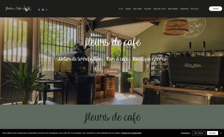 Fleurs de Café: Site internet bar à café