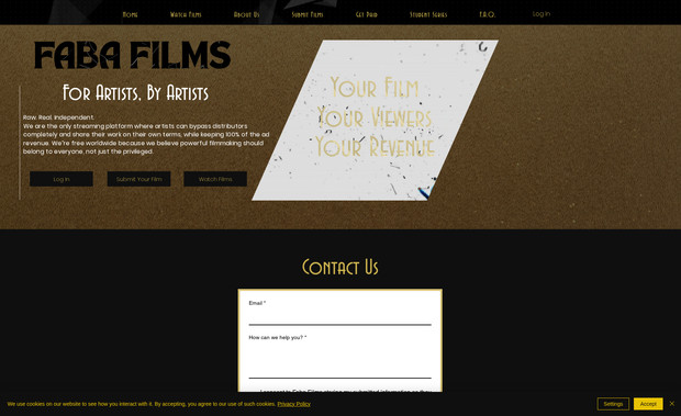 F.A.B.A.: Custom code to display movies
Logic and code to upload big files
Custom member pages
Code to edit and publish changes on dynamic pages