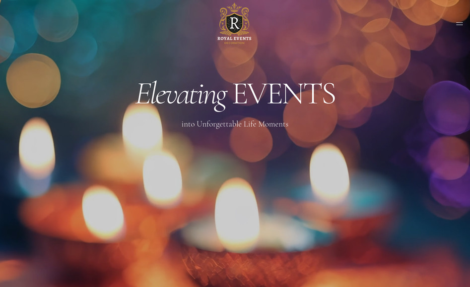 Royal Events Decoration: Custom Wix website design and technical SEO