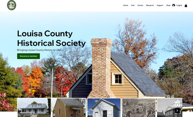 Louisa County: Website Design for a museum