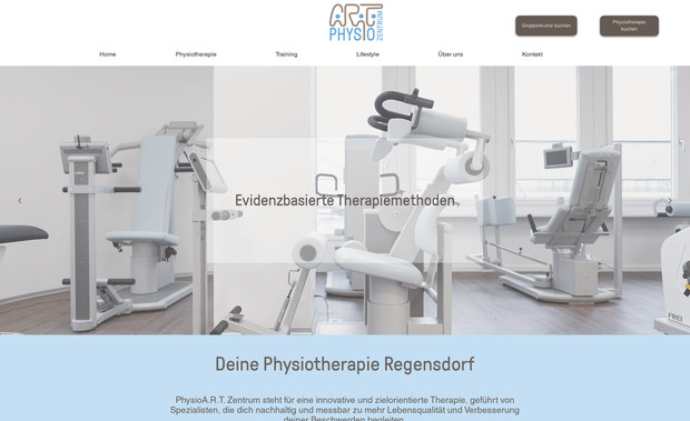 Physioart: Gestalterische Überarbeitung der Webseite und lokales SEO. 
Erfolg: Seite 1 mit wichtigsten Keywords