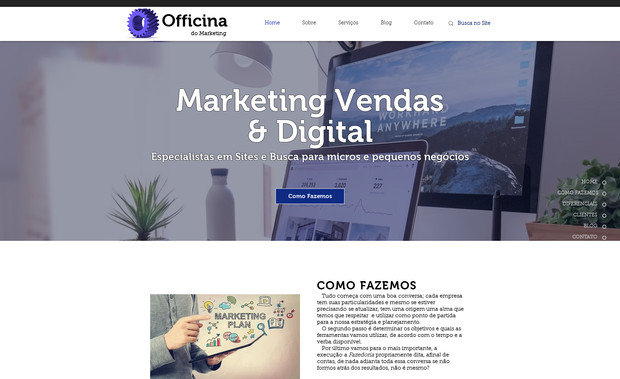 Officinamkt: Site próprio da agencia